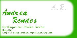 andrea rendes business card